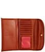 Color:Brown/White - Image 3 - Coated Italian Cotton Continental Clutch