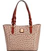 Color:Light Taupe - Image 1 - Small Gretchen Leather Tote Bag