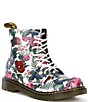 Color:English Garden - Image 1 - Girls' 1460 Printed Leather Boots (Toddler)
