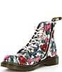 Color:English Garden - Image 4 - Girls' 1460 Printed Leather Boots (Toddler)