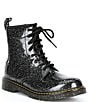 Color:Black Glitter - Image 1 - Girls' 1460 Glitter Boots (Youth)