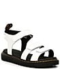 Color:White - Image 1 - Girls' Klaire Leather Sandals (Youth)