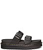 Color:Black - Image 2 - Myles Leather Double Strap Platform Sandals