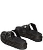 Color:Black - Image 3 - Myles Leather Double Strap Platform Sandals