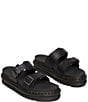 Color:Black - Image 5 - Myles Leather Double Strap Platform Sandals