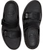 Color:Black - Image 6 - Myles Leather Double Strap Platform Sandals