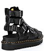 Color:Black - Image 2 - Women's Olson Gladiator Platform Buckle Detail Zip Sandals
