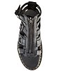 Color:Black - Image 5 - Women's Olson Gladiator Platform Buckle Detail Zip Sandals
