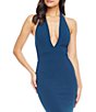 Color:Peacock Blue - Image 3 - Camden Plunging V-Neck Sleeveless Gown