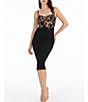 Color:Black Nude - Image 1 - Sequin Tulle Sweetheart Neck Sleeveless Bodycon Dress