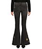 Color:Black - Image 2 - Stretch Gold Shooting Star Embroidered Farrah Flare Jeans
