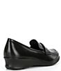 Color:Black - Image 2 - Felicia Leather Slip-On Loafers