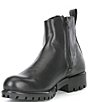 Color:Black - Image 4 - Women's Modtray Water Resistant Leather Chunky Lug Sole Ankle Boots
