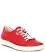 Color:Red - Image 1 - Women's Soft VII Leather Lace-Up Sneakers