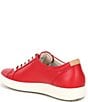 Color:Red - Image 3 - Women's Soft VII Leather Lace-Up Sneakers