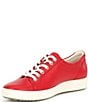 Color:Red - Image 4 - Women's Soft VII Leather Lace-Up Sneakers