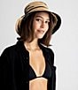 Color:Natural/Black - Image 3 - Bimini Raffia Bucket Hat