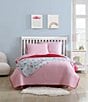 Color:Pink - Image 1 - Kids' Garden Stitch Reversible Quilt Mini Set