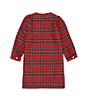 Color:Red - Image 2 - Little Girl 2T-6 Long Sleeve Plaid Pajama Gown