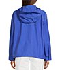Color:Blue Star - Image 2 - Anorak Light Cotton Stand Collar Long Sleeve Pocketed Boxy Hooded Jacket