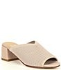 Color:Blush - Image 1 - Fave Stretch Fabric Block Heel Sandals