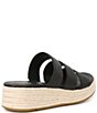 Color:Black - Image 2 - Mayla Leather Espadrille Wedge Sandals