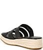 Color:Black - Image 3 - Mayla Leather Espadrille Wedge Sandals
