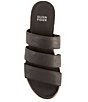 Color:Black - Image 5 - Mayla Leather Espadrille Wedge Sandals
