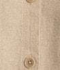 Color:Undyed Natural - Image 4 - Organic Linen V-Neck Sleeveless Button Front Vest