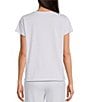 Color:Wisteria - Image 2 - Organic Pima Cotton Jersey V-Neck Short Sleeve Tee Shirt