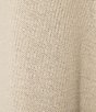Color:Bone - Image 4 - Peruvian Organic Cotton Crepe V-Neck Long Sleeve Sweater
