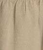 Color:Unnatural - Image 3 - Plus Size Organic Linen Square Neck Sleeveless Smocked Midi Dress