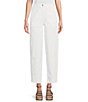 Color:White - Image 1 - Stretch Organic Cotton Pull-On Lantern Ankle Pants