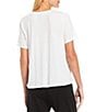 Color:White - Image 2 - Tencel Lightweight Jersey Crew Neck Short Sleeve Shirt