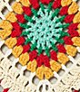 Color:White Multi - Image 5 - Geometric Square Print Sleeveless Spaghetti Strap V-Neck Crochet Sheath Maxi Dress