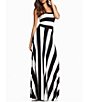Color:Black Stripe - Image 1 - Striped Convertible Strapless Maxi Dress
