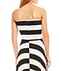 Color:Black Stripe - Image 4 - Striped Convertible Strapless Maxi Dress