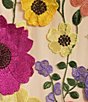 Color:Multi Floral - Image 3 - Petite Size Short Puff Sleeve Crew Neck 3D Flower Dress