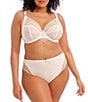 Color:Vanilla - Image 3 - Priya Full-Busted Underwire Unlined Embroidery Plunge Bra