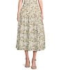 Color:Sage Multi - Image 1 - Mindy Floral Print Coordinating Midi Skirt