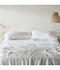 Color:Cloud - Image 4 - Ettitude Sateen+ CleanBamboo™ Antimicrobial Charcoal Sheet Set