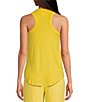 Color:Yellow - Image 2 - Scoop Neck Ribbed Tank