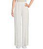 Color:White - Image 1 - Striped Wide Leg Coordinating Trouser Pants