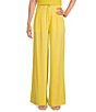 Color:Yellow - Image 1 - Wide Leg Coordinating Trousers