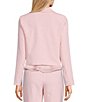 Color:Pink - Image 2 - Collared Button Front Jacket