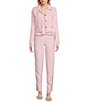 Color:Pink - Image 3 - Collared Button Front Jacket