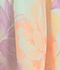 Color:Apricot/Pink - Image 4 - Floral Print V-Neck Long Sleeve Ring Top