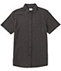 Color:Washed Black - Image 1 - Knit Seasons Short Sleeve Woven Shirt