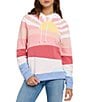 Color:Sundaze - Image 1 - Soleil Abstract Sun Print Long Sleeve Pullover Hoodie