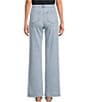 Color:Clearlake Wash - Image 2 - Stretch Terry Wide Leg Patch Pocket Jeans